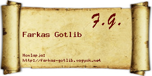 Farkas Gotlib névjegykártya